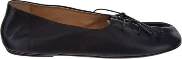 Marsell Leren Lace Up Ballerina's Black Dames