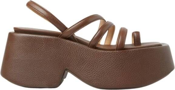 Marsell Sandalen met vierkante neus Brown Dames