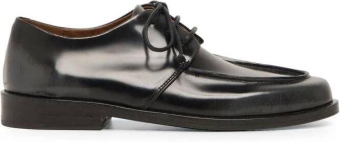 Marsell Zwarte Geborsteld Leren Derby Schoenen Black Dames