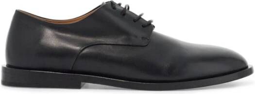 Marsell Zwarte Glanzende Leren Derby Schoenen Black Heren