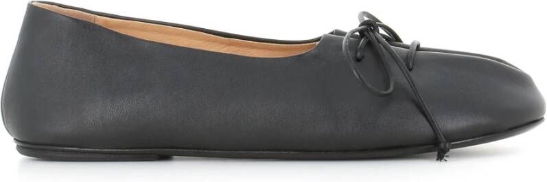 Marsell Zwarte leren ballerina schoenen Black Dames