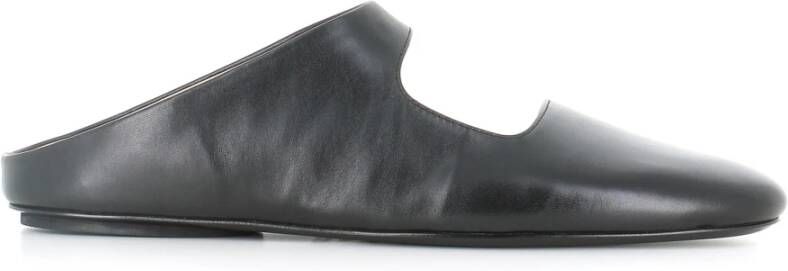 Marsell Zwarte leren muil schoen Black Dames