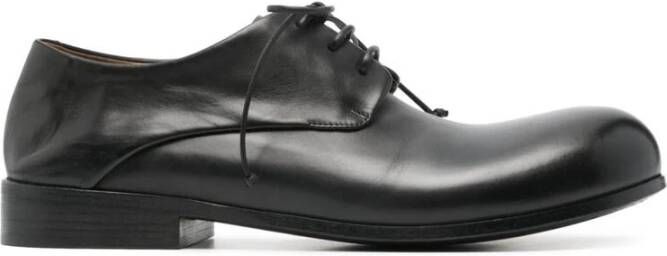 Marsell Zwarte Leren Panel Lace-up Schoenen Black Heren