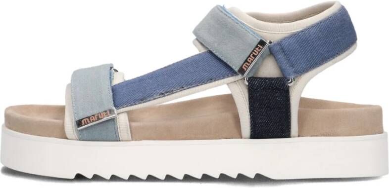 Maruti Blauwe Denim Sandalen Beau Blue Dames