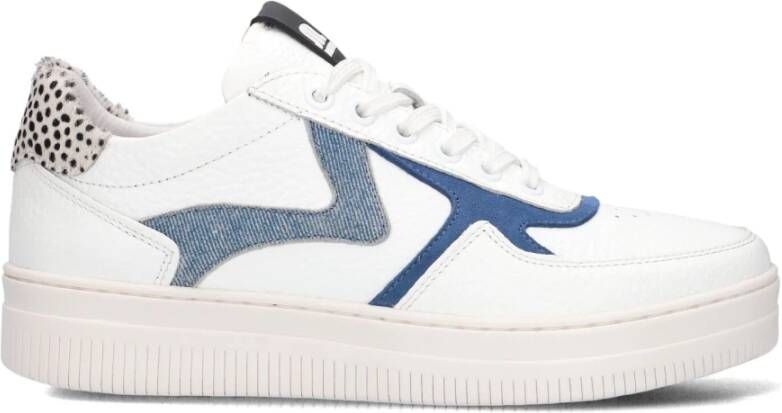 Maruti Witte lage sneakers met ponyhaar en suède White Dames