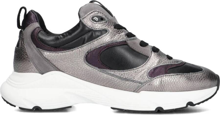 Maruti Zilver Paars Leren Lage Sneakers Gray Dames