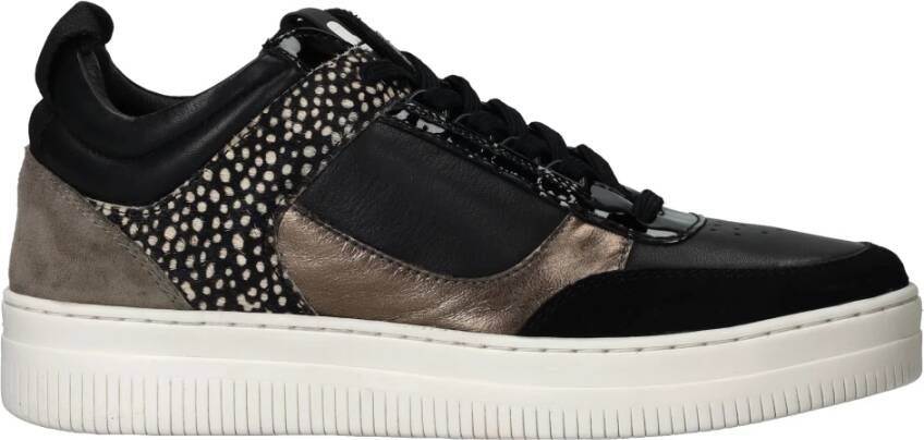 Maruti Zwarte Animal Print Sneaker Black Dames