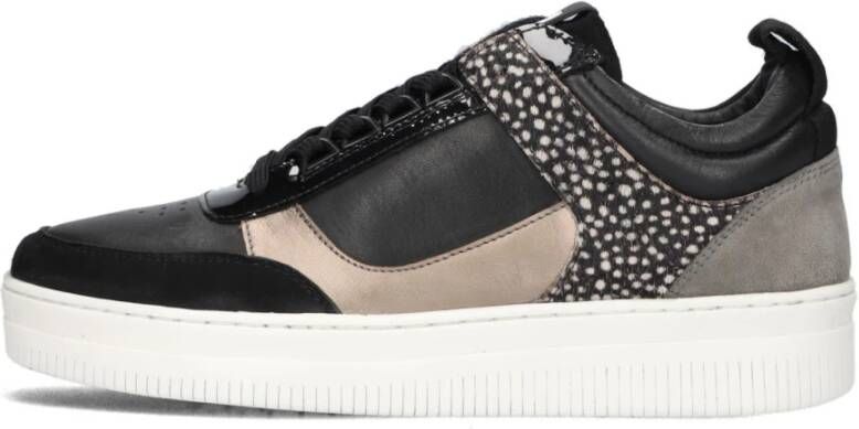 Maruti Zwarte Lage Sneakers Pixelprint Black Dames