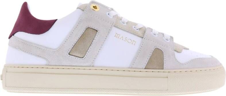 Mason Gar ts Bari sneaker van leer met nubuck details