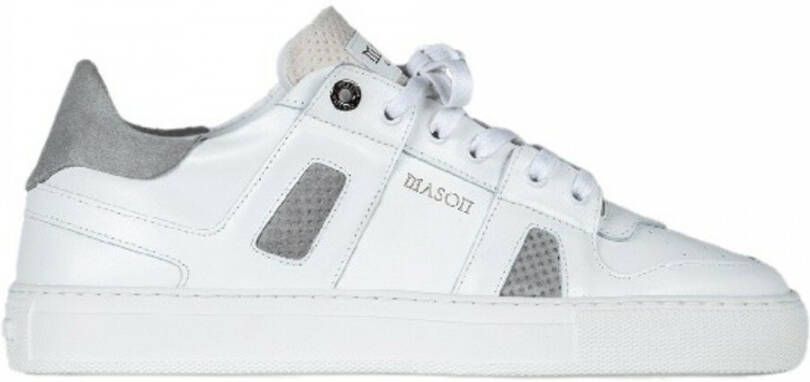 Mason Gar ts Verbeter je sneaker game met grijze leren sneakers White