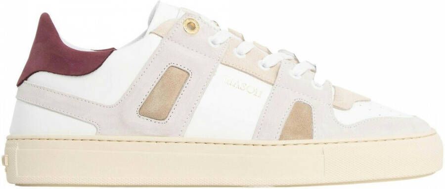 Mason Gar ts Bari sneaker van leer met nubuck details