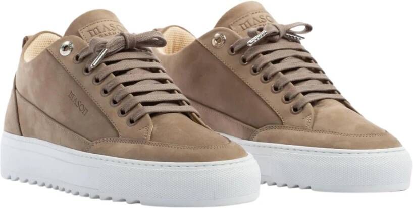 Mason Garments Stijlvolle Tia Sneakers Zand Brown Heren