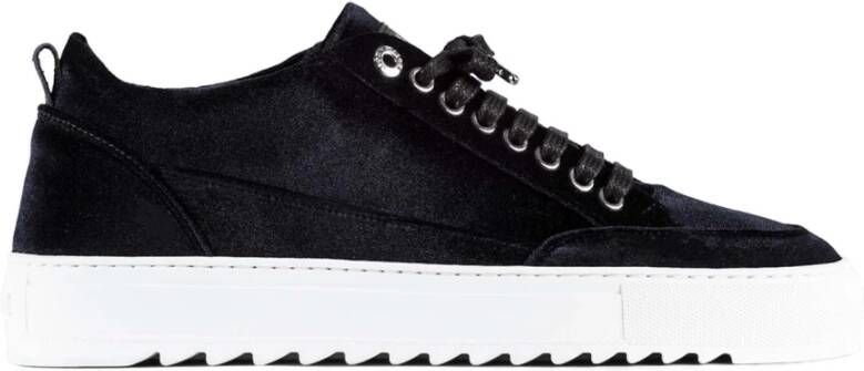 Mason Garments Velvet Sneakers met Rubberen Zool Black Heren