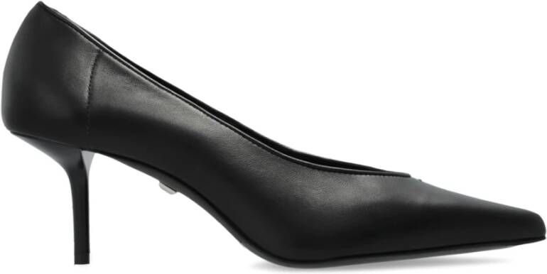 Max Mara Leren hakken schoenen Black Dames