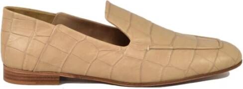 Max Mara Leren Schoenen 100% Leren Zool Beige Dames