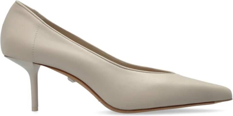 Max Mara Leren schoenen met hak Beige Dames