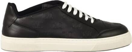 Max Mara Leren Sneakers met Rubberen Zool Black Dames