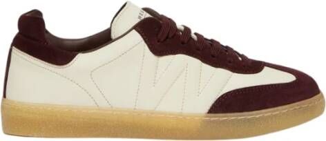 Max Mara Weekend Bicolor Leren Sneakers Beige Dames