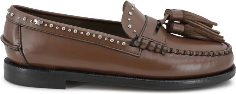 Max Mara Weekend Bruin leren mocassin schoenen Brown Dames