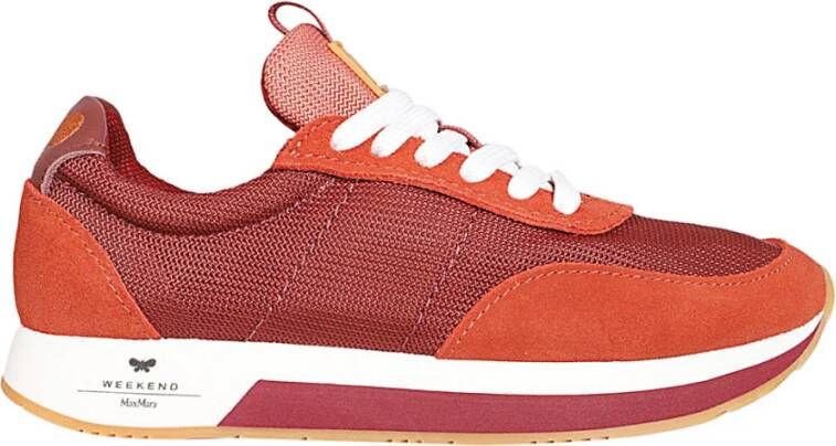 Max Mara Weekend Roest Nylon Sneaker Multicolor Dames