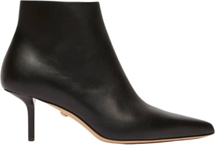 Max Mara Zwarte leren potloodhak laarzen Black Dames