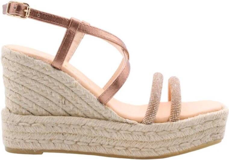 Maypol Stijlvolle Wedge Sandalen voor Trendy Vrouwen Pink Dames