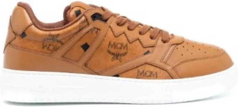 MCM Neo Derby Visetos Sneakers Brown Heren