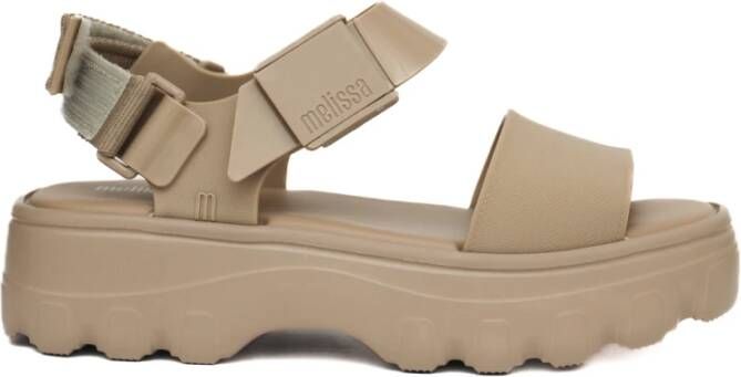 Melissa Beige Flatform Sandalen Kick Off AD Beige Dames