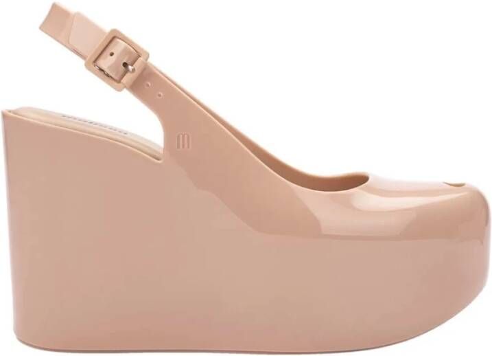 Melissa Groovy Sleehak PVC Melflex 11cm Hak Beige Dames