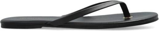 Melissa Odabash Leren slippers Black Dames