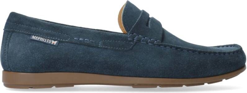 mephisto Alyon Heren Mocassin Suède Blauw Blue Heren