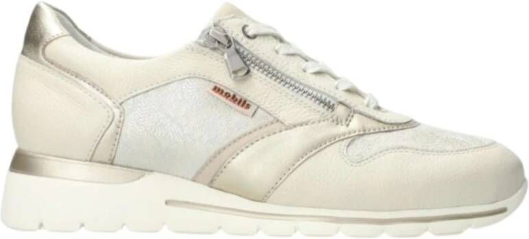 mephisto Beige Ereen Dames Casual Sneakers Beige Dames