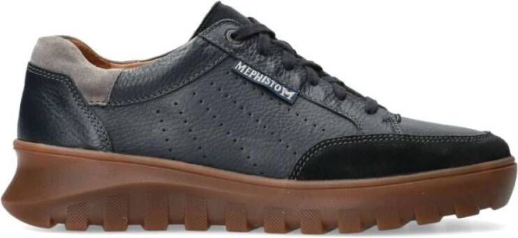 Mephisto Blauwe vetersneaker voor heren Blue Heren