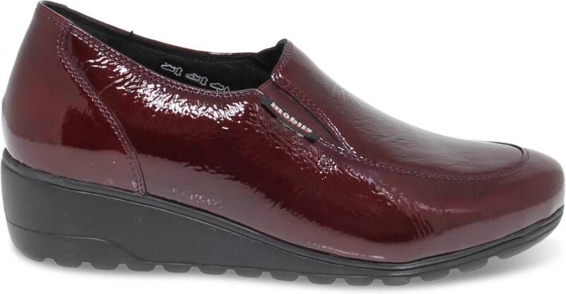 Mephisto Bordeaux Patent Dames Plat Schoen Red Dames