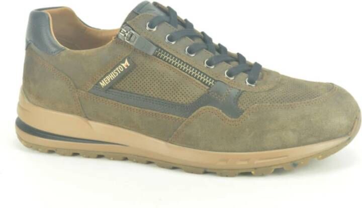 Mephisto Bruin en Zwart Runner Sneakers Brown Heren