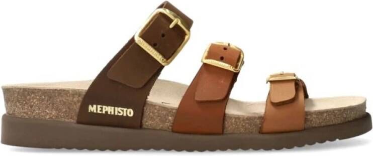 mephisto Bruine Band Sandaal met SOFT-air Technologie Brown Dames