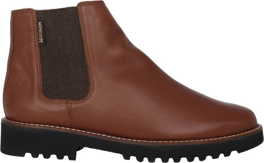 mephisto Bruine Dames Enkellaars met Soft-Air Technologie Brown Dames