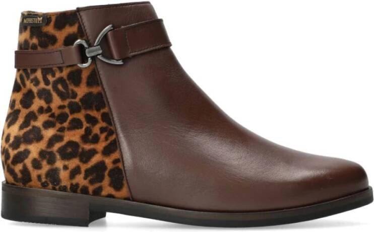 Mephisto Bruine Enkellaars voor Dames Stijlvol Brown Dames