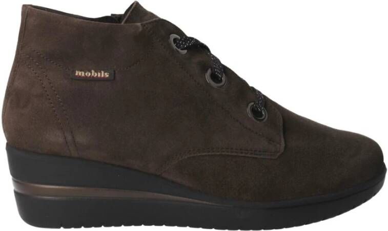 Mephisto Bruine suède dames enkellaarzen Brown Dames