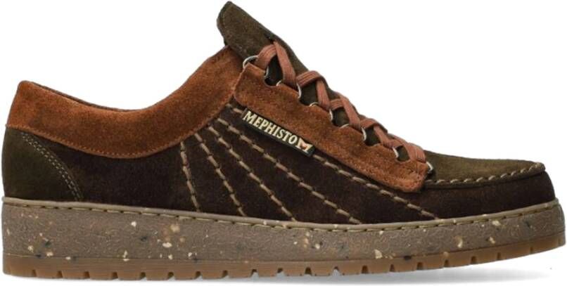 mephisto Bruine Suède Sneakers Brown Heren