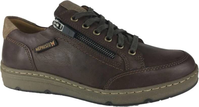 Mephisto Casual Hoge Sneakers Bruin Khaki Brown Heren