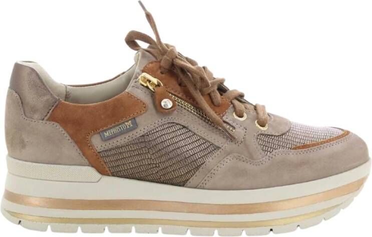 Mephisto Cognac Panthea W23 Sneakers Beige Dames