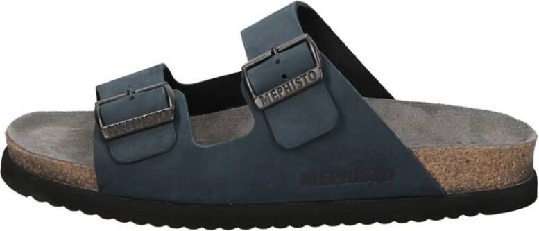 Mephisto Comfortabele Instappers voor Mannen Blue Heren