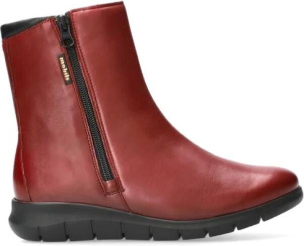 mephisto Comfortabele leren enkellaars voor dames Red Dames