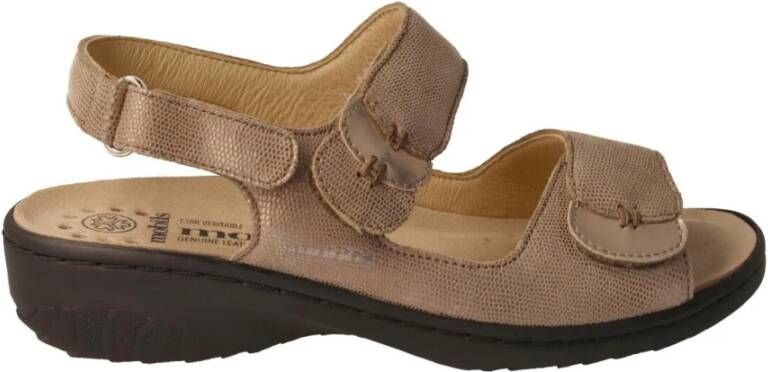 Mephisto Comfortabele leren sandaal Getha Topo Beige Dames