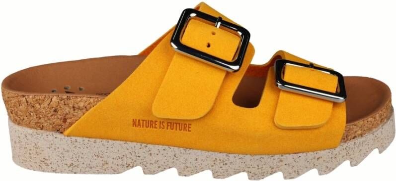 mephisto Comfortabele slide sandaal in Mango geel Yellow Dames