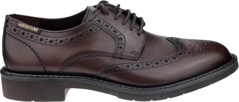 mephisto Comfortabele Veterschoen Derby Brown Heren