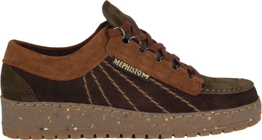 mephisto Donkerbruine veterschoen Rainbow Brown Heren