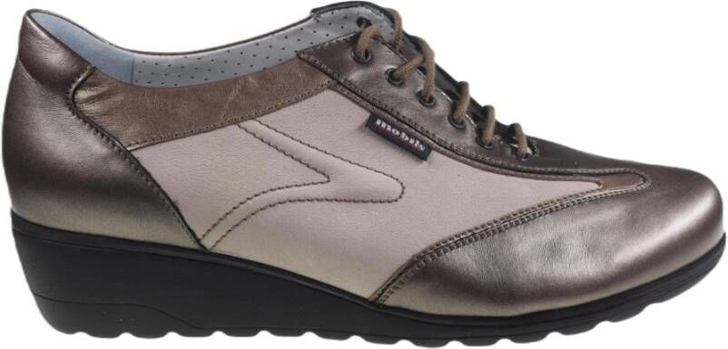 mephisto Ergonomische Sneaker Taupe Brons Brown Dames