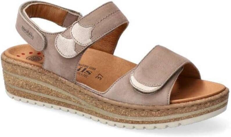 Mephisto Flat Sandals Beige Dames